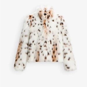 LEOPARD FAUX FUR JACKET - Size M